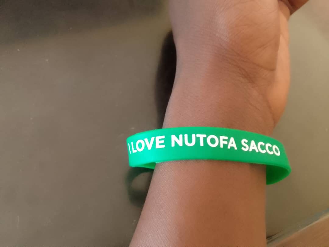 An I Love NUTOFA SACCO wristband